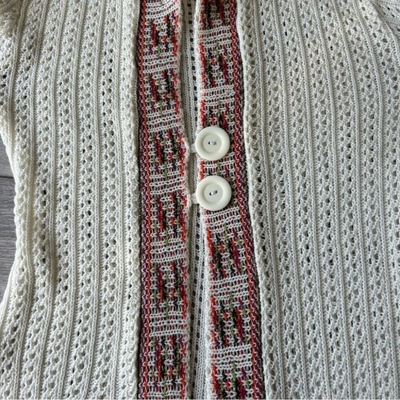 Tejiestilo Sueter’s Tribal Boho Hooded  Long Length Crochet Cardigan - Picture 9 of 16